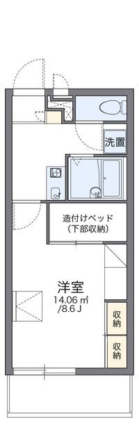 レオパレスブルースカイ 間取り図