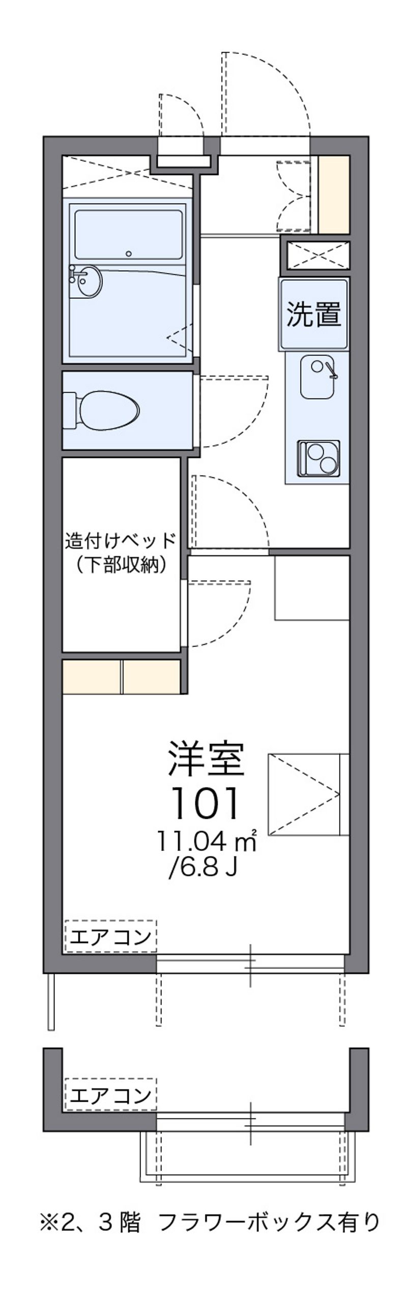 レオパレスマドレーヌ 間取図