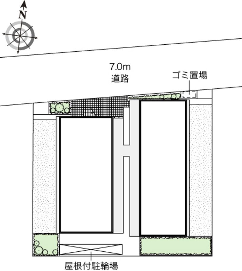 レオパレスエメラルドグリーン 配置図
