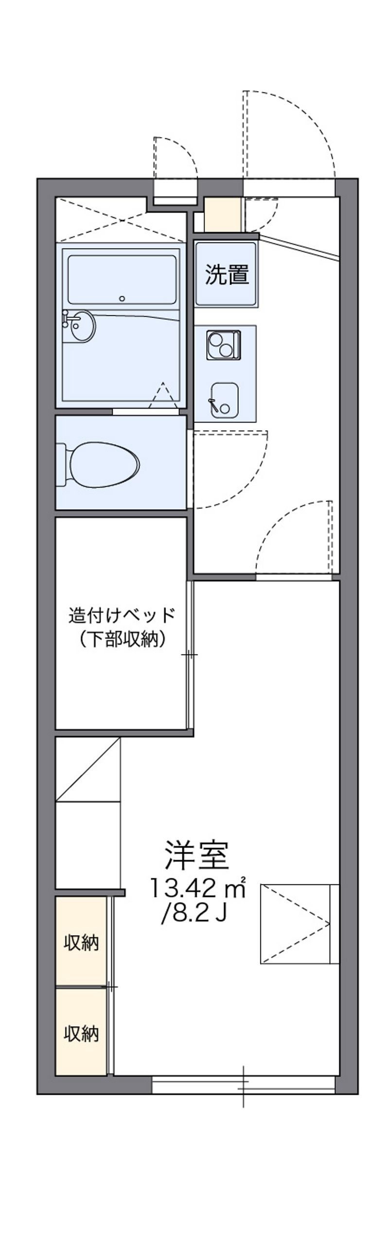 レオパレスシャローム 間取図