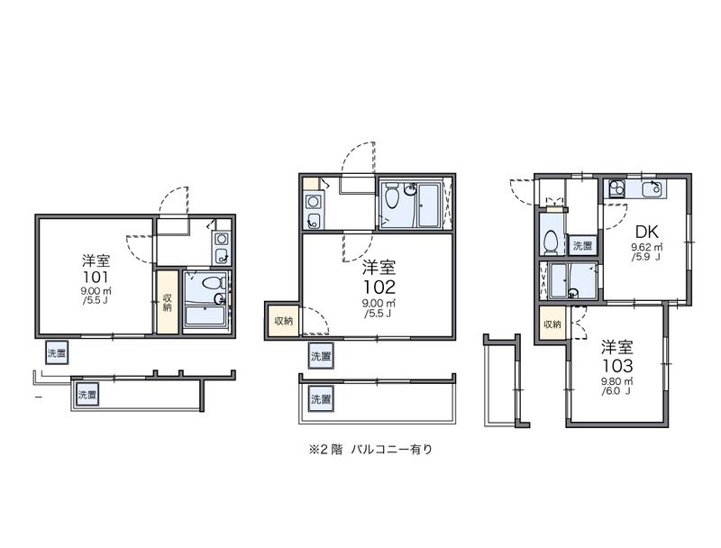 レオパレス上大岡第１２ 間取図