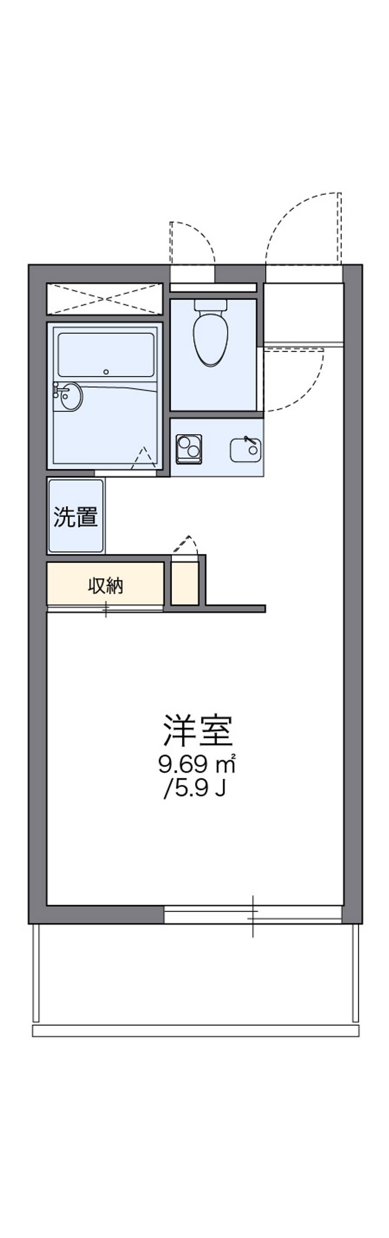 レオパレス熊野 間取図