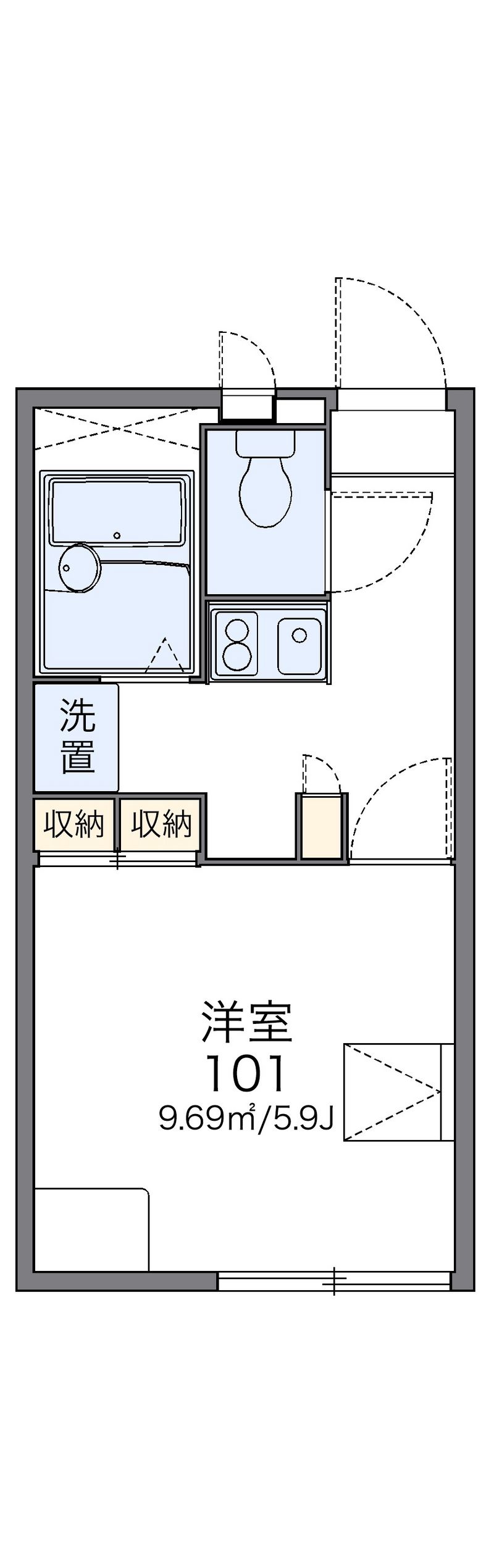 レオパレスフジミハイツＣ 間取図