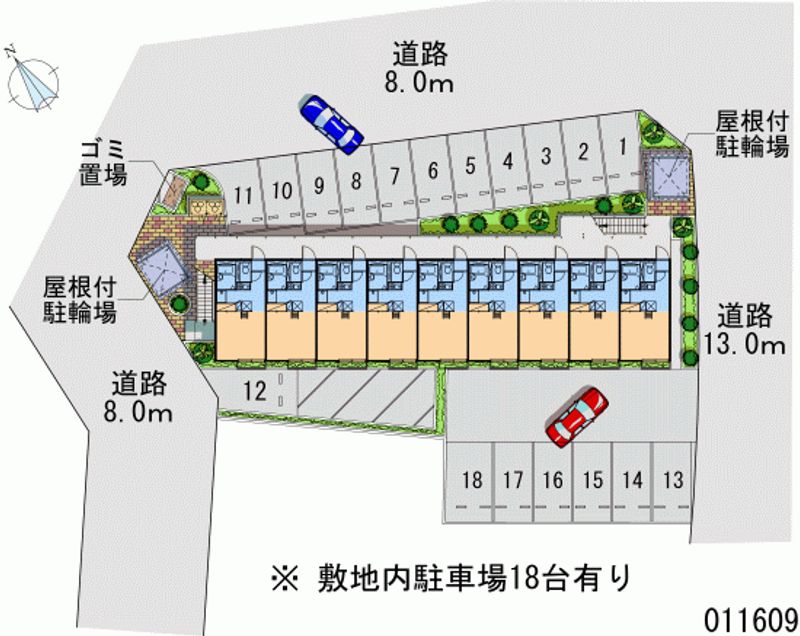 レオパレスフローラ 月極駐車場