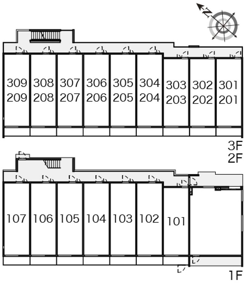 ミランダＣＯＵＲＴ　恋ヶ窪 間取配置図