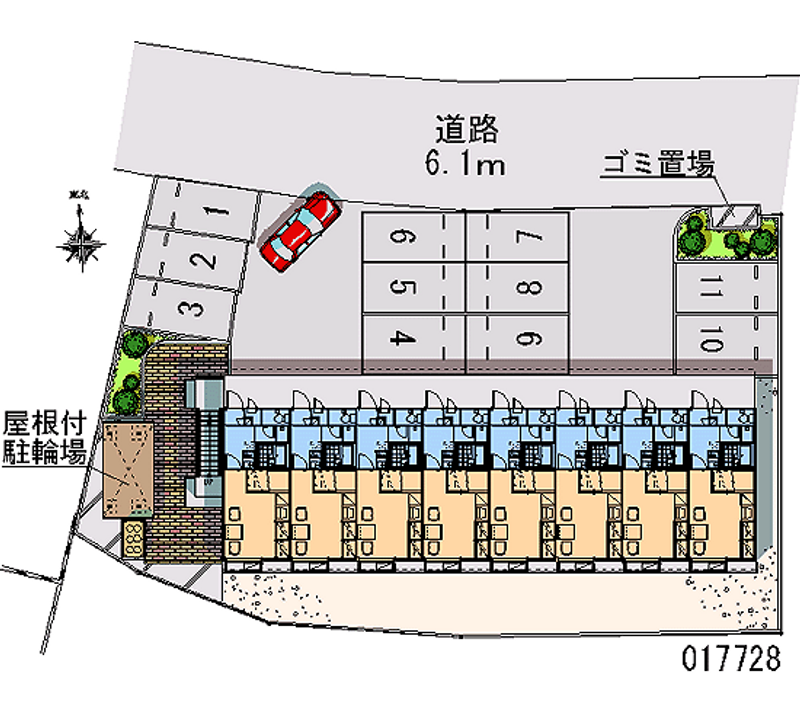 レオパレスピエーサ泉中央 月極駐車場