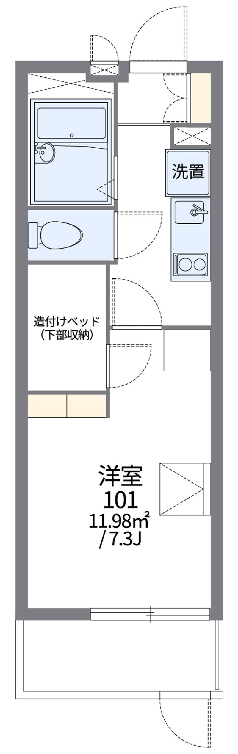 レオパレスきずり 間取図