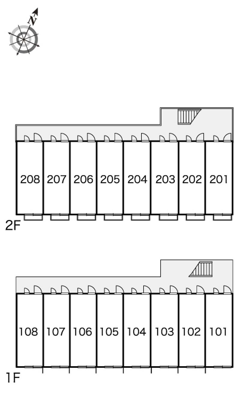 レオパレス小柳町Ⅱ 間取り配置図