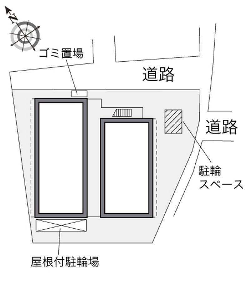 レオパレス竹園 配置図