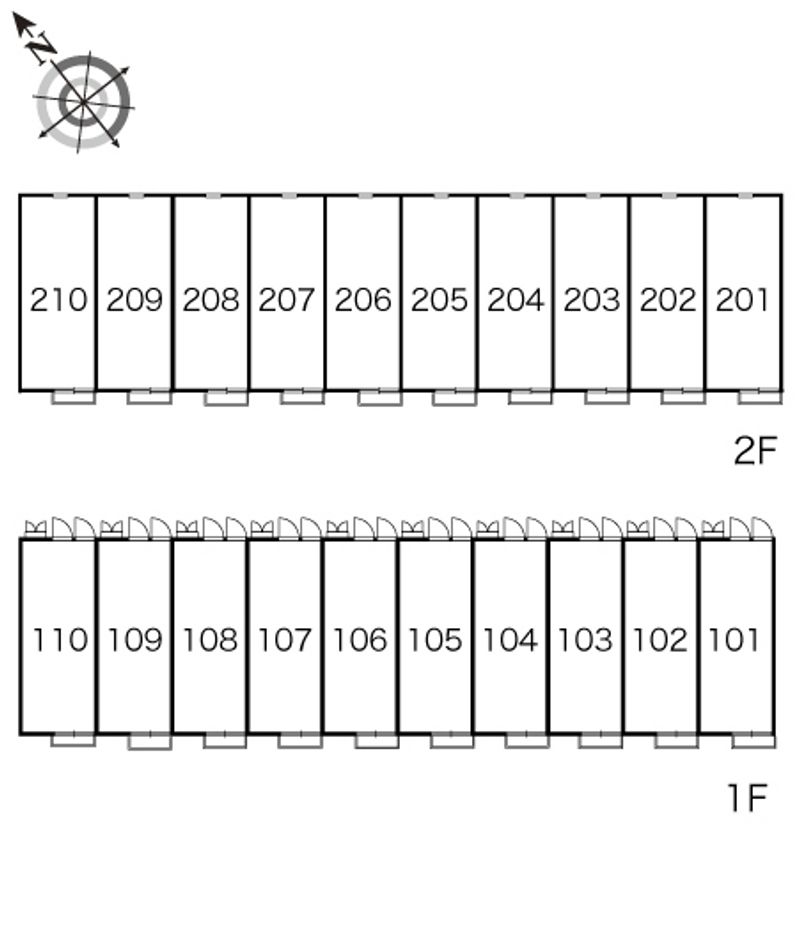 レオパレスナッツベリー 間取配置図