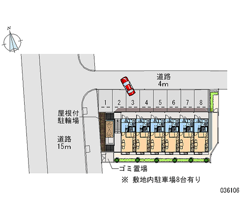 レオパレスほたる川 月極駐車場