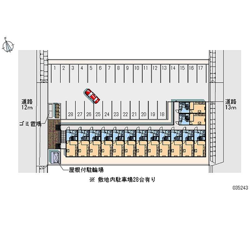 レオパレスポラリス 月極駐車場