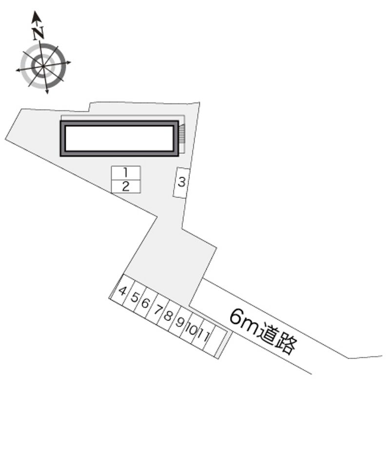 レオパレス泉壱番館 配置図