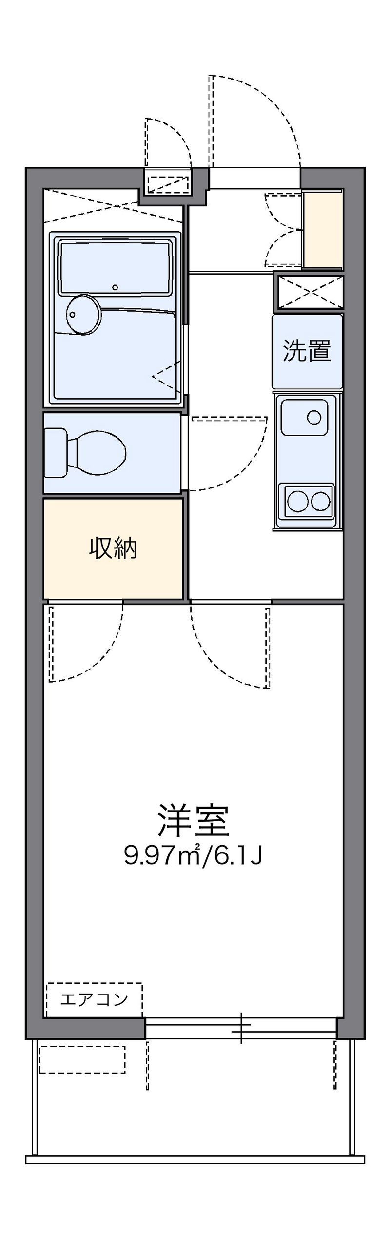 レオパレス本多二丁目 間取図
