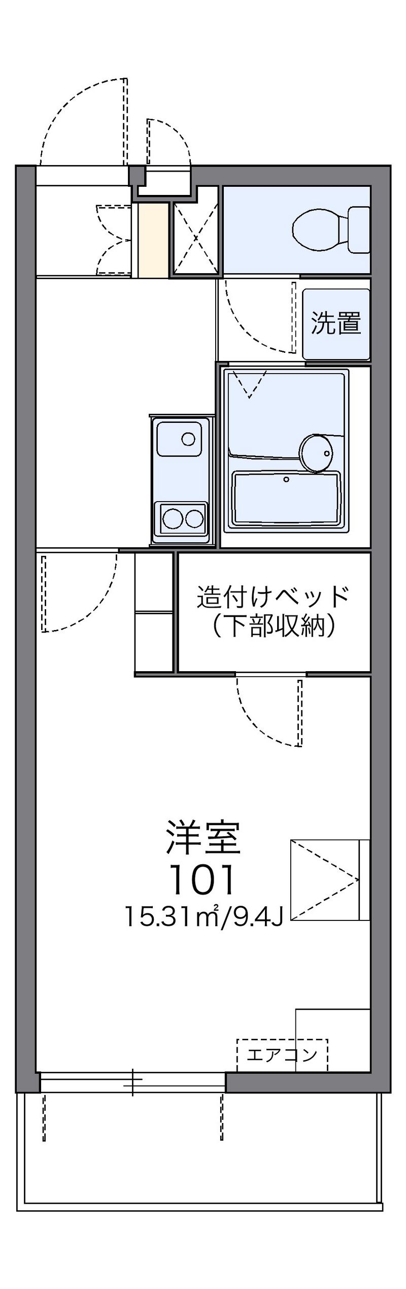 レオパレスグリーンパイン松本 間取図