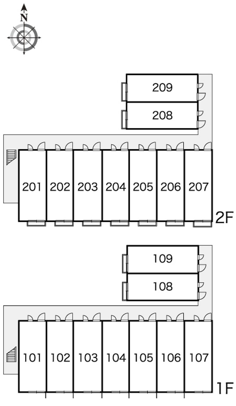 レオパレスカトレア 間取配置図