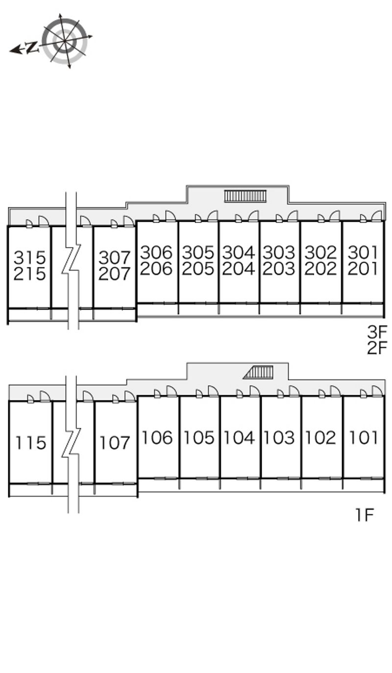レオパレスシャーウッドの森 間取配置図