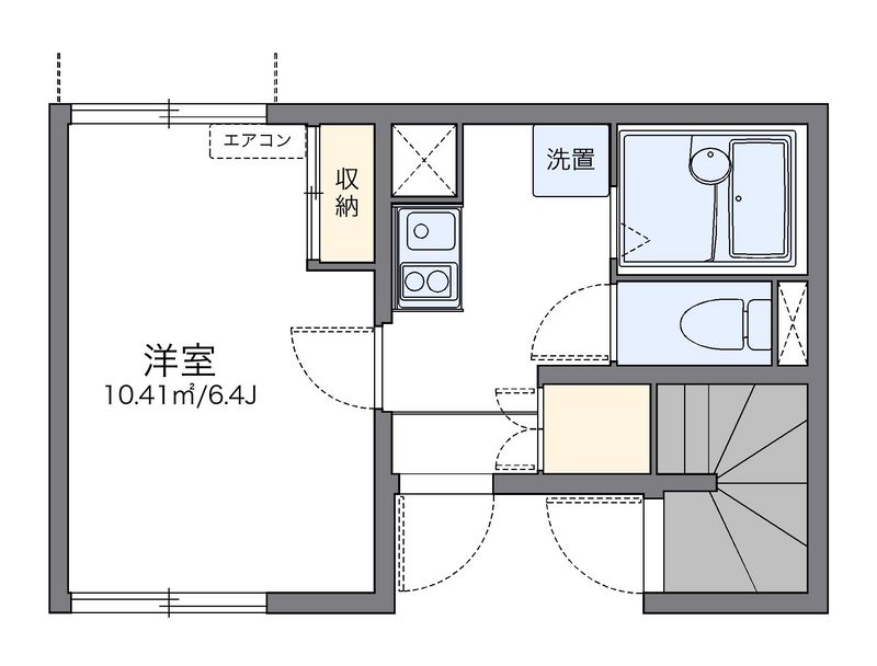 レオネクストウエストベイ 間取図