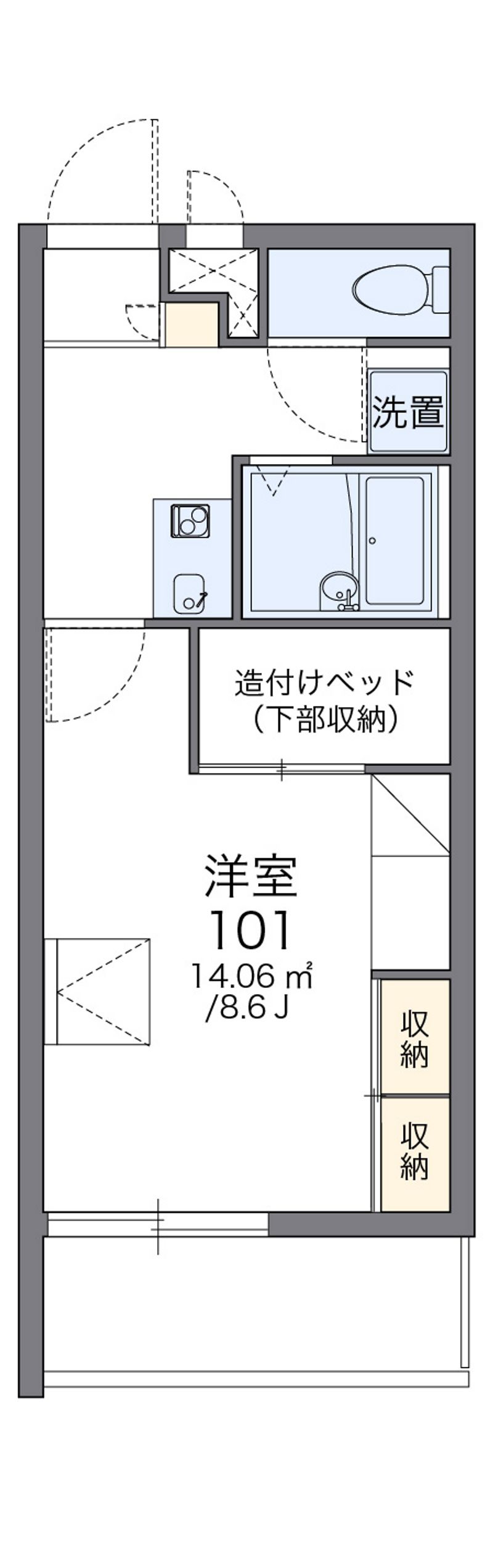レオパレススカーレット 間取図