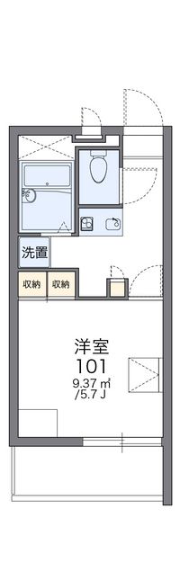 レオパレスアドミラブールワタル 間取り図