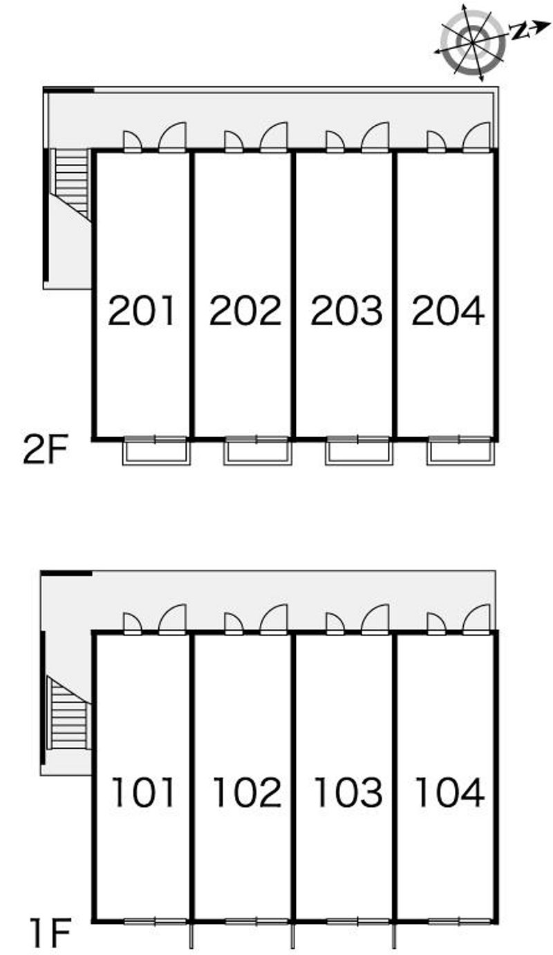 レオパレス青木島 間取配置図