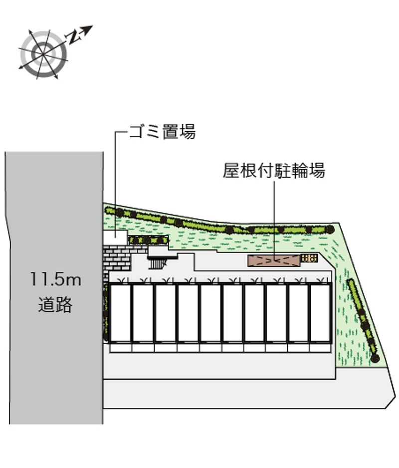 レオパレスホワイトヒルズ西生田 配置図