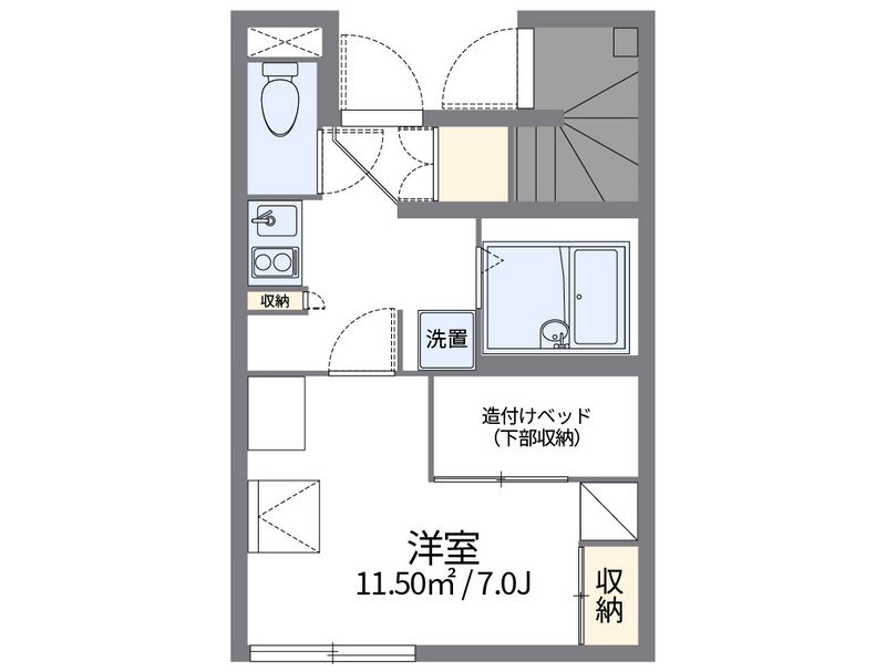 レオパレスのぼり川 間取図