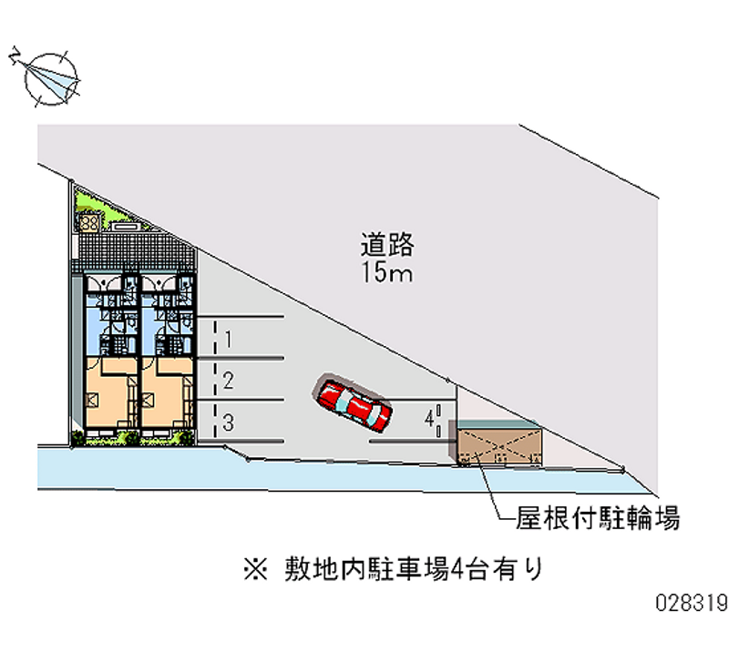 レオパレスマルイⅡ 月極駐車場