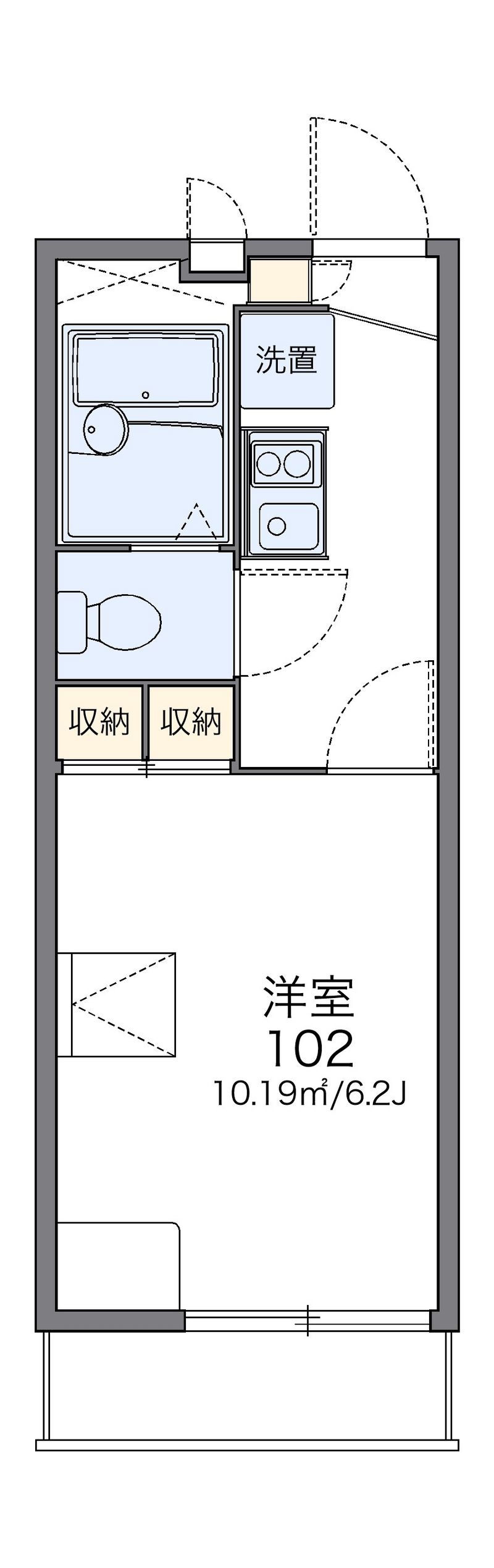 レオパレスアサヒ　アズール 間取図