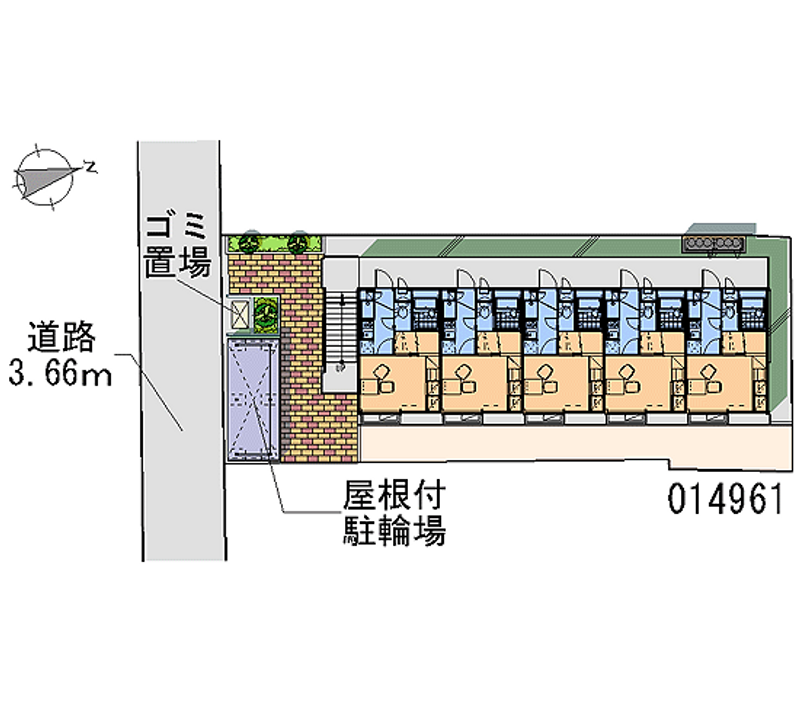 レオパレスＲｏｓｅ　Ｐａｔｉｏ 区画図