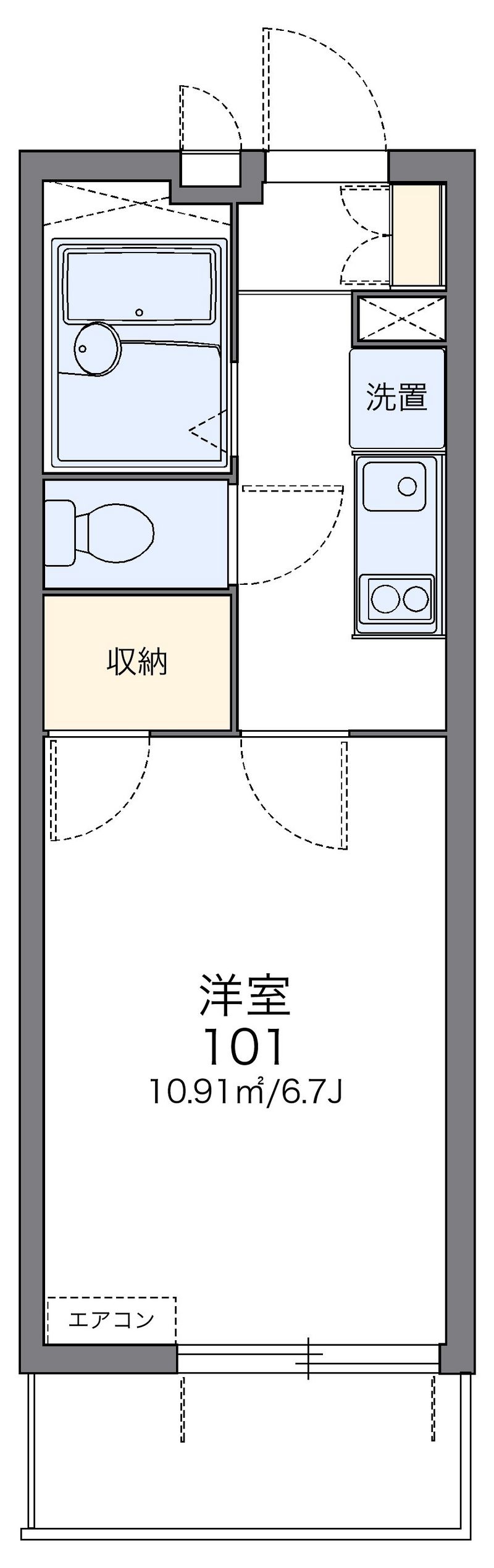 レオパレスボンエルフ豊橋 間取図