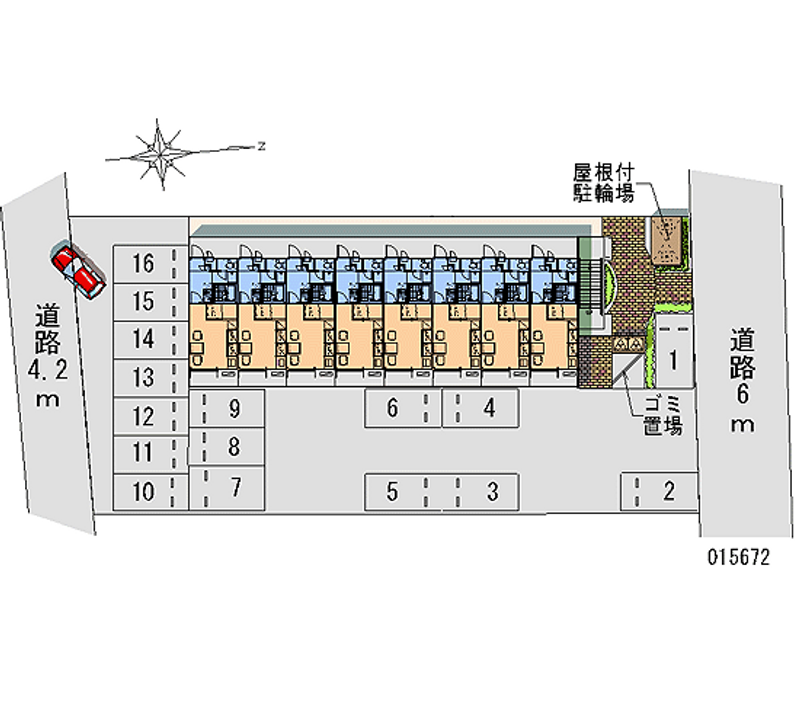 15672 Monthly parking lot