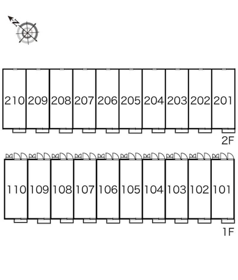 レオパレスピアラⅡ 間取り配置図