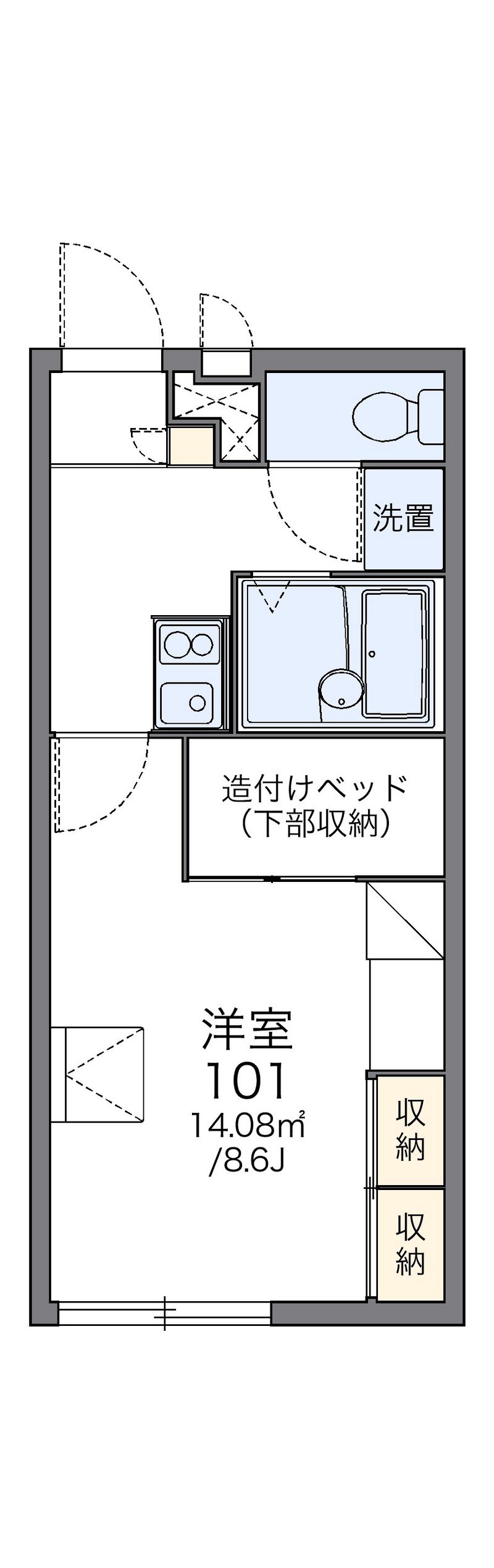 レオパレスノール 間取図