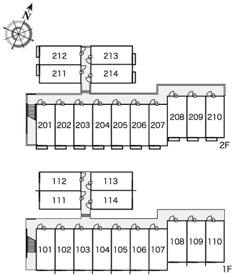 レオパレス天神 間取り配置図