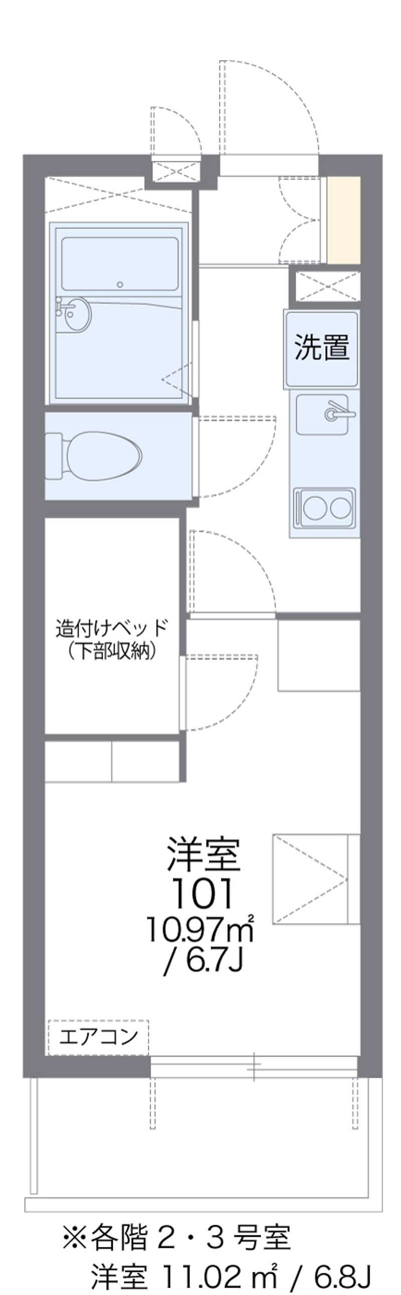 レオパレス椎の実３ 間取図