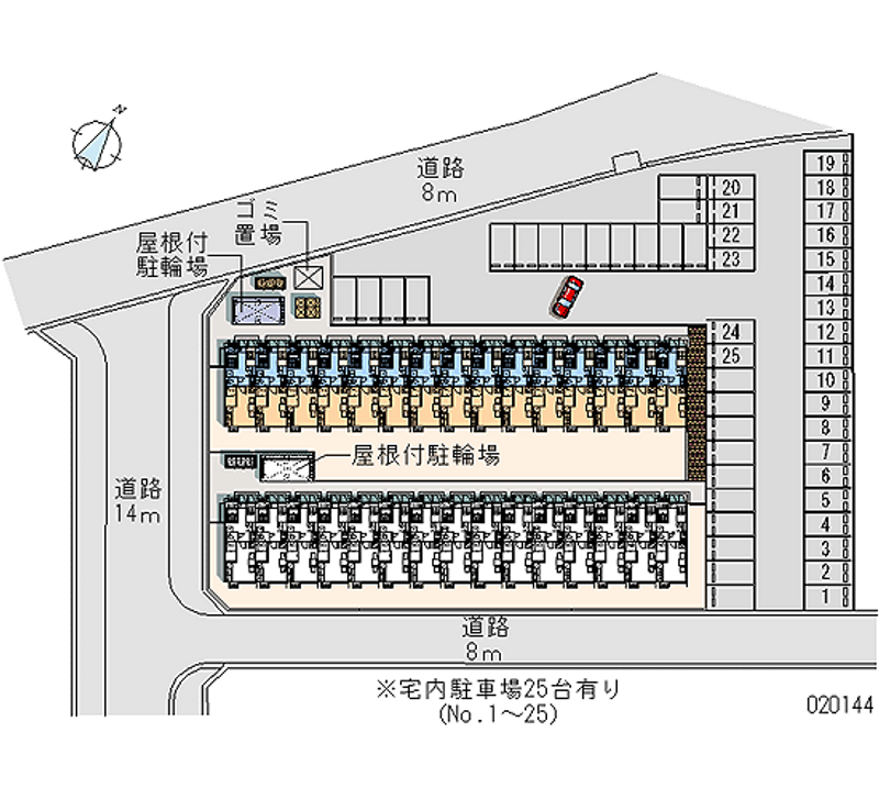 レオパレスウーノ安原 月極駐車場