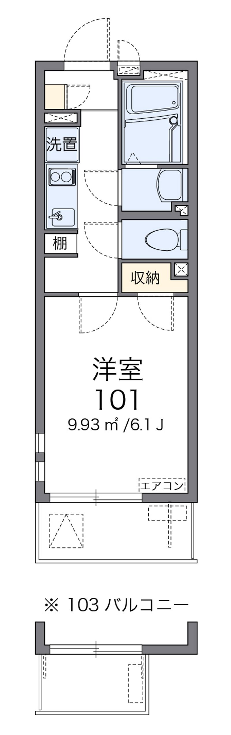 クレイノＮＩＳＨＩＫＩ 間取図