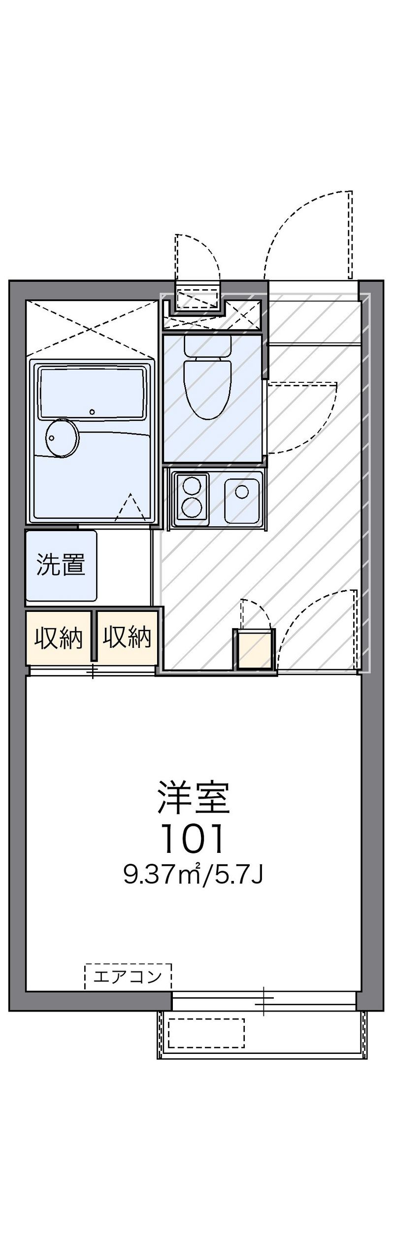 レオパレスコーポ横尾 間取図