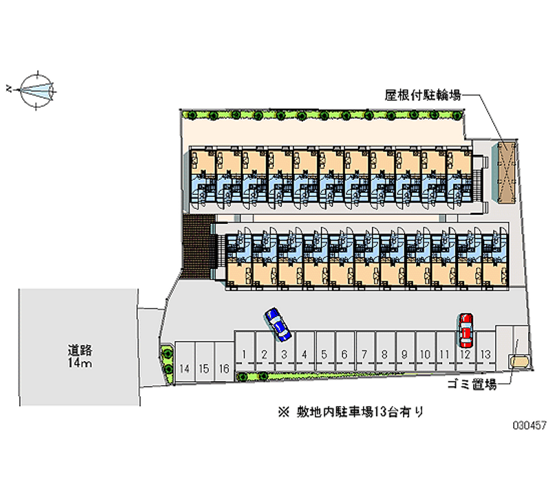 レオパレス新田町 月極駐車場