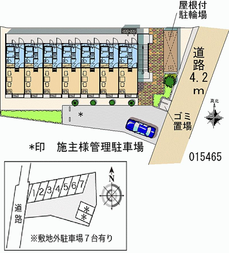 レオパレスエメラルド 月極駐車場