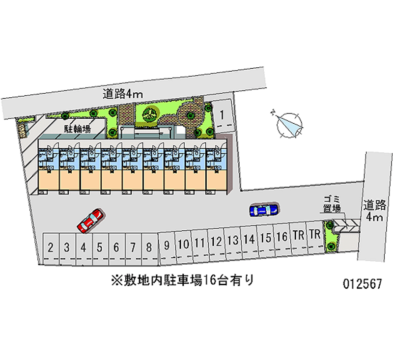 レオパレスＰｕｒｅ 月極駐車場