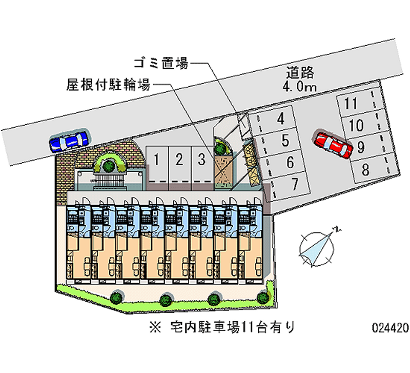 レオパレスサニーコート中山 月極駐車場