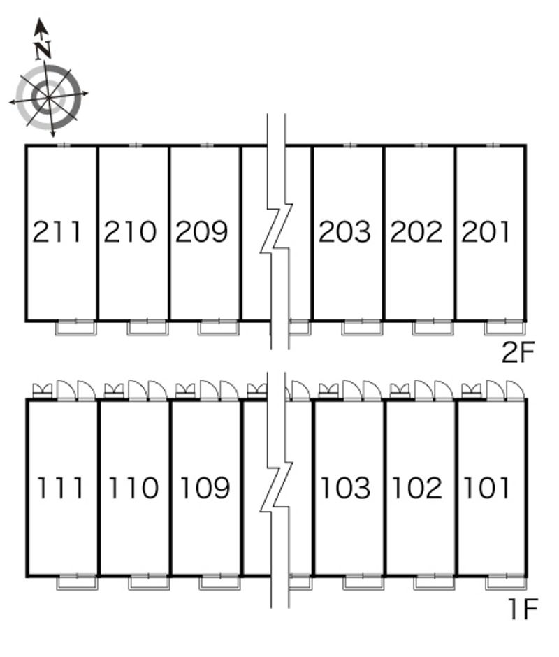 レオパレス高月 間取配置図
