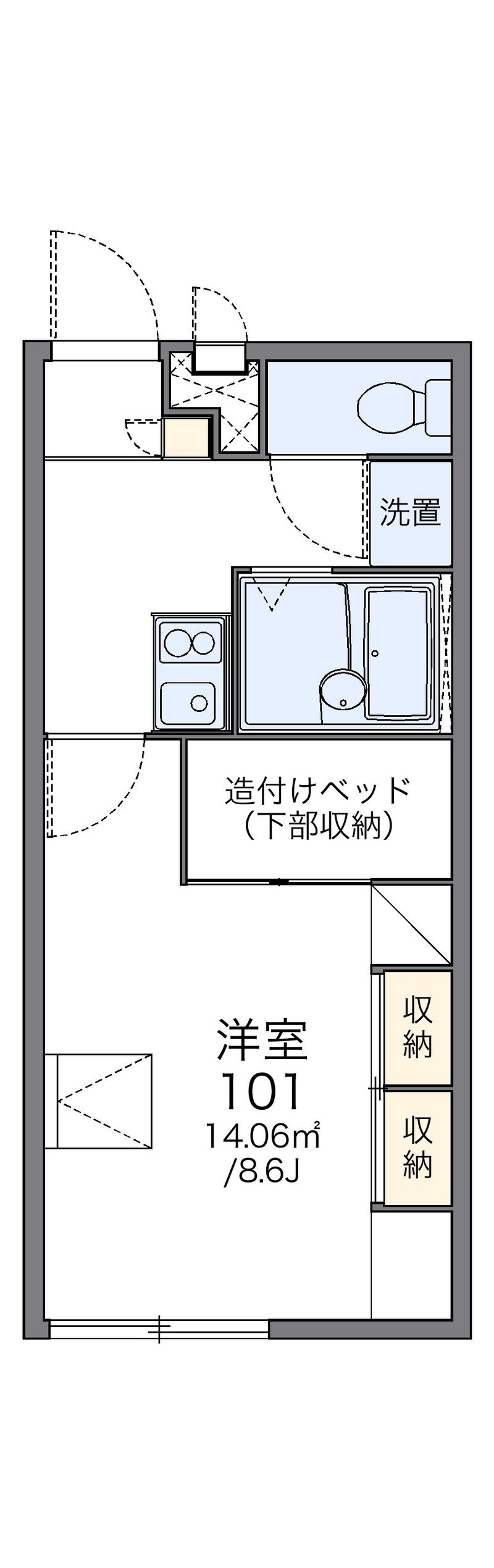 レオパレスアルシオネ 間取図