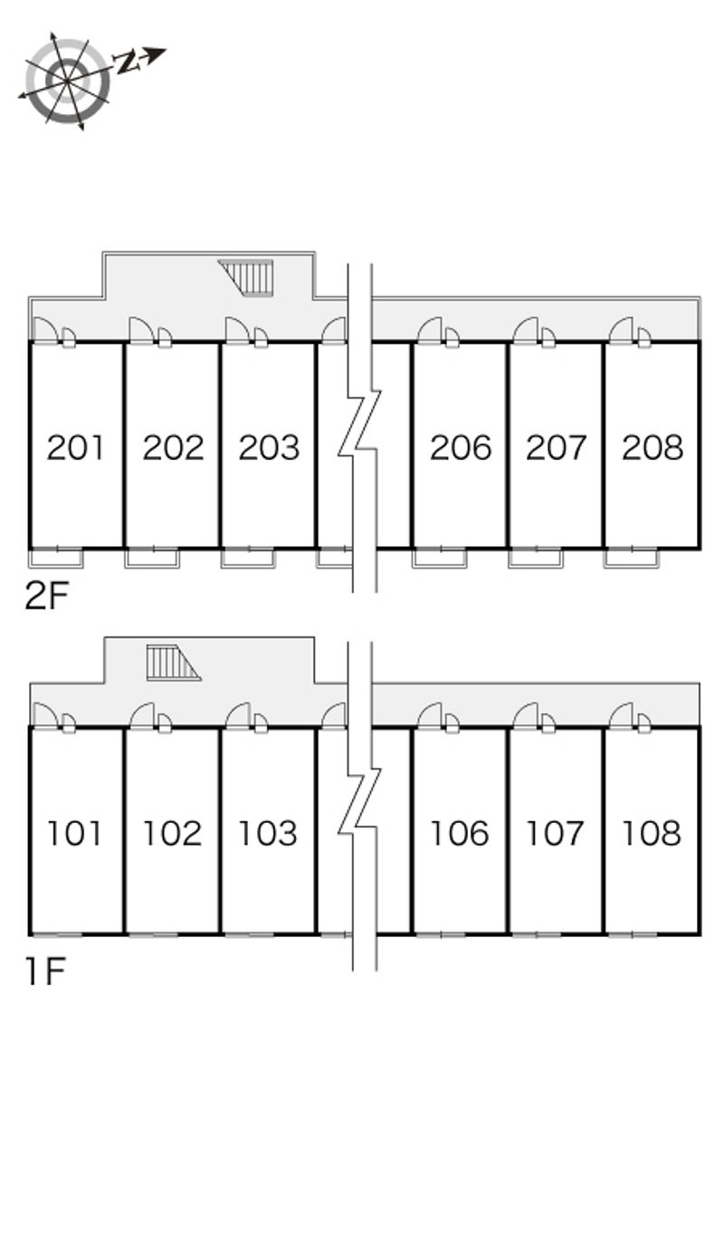 レオパレスアノーリバー住吉 間取配置図