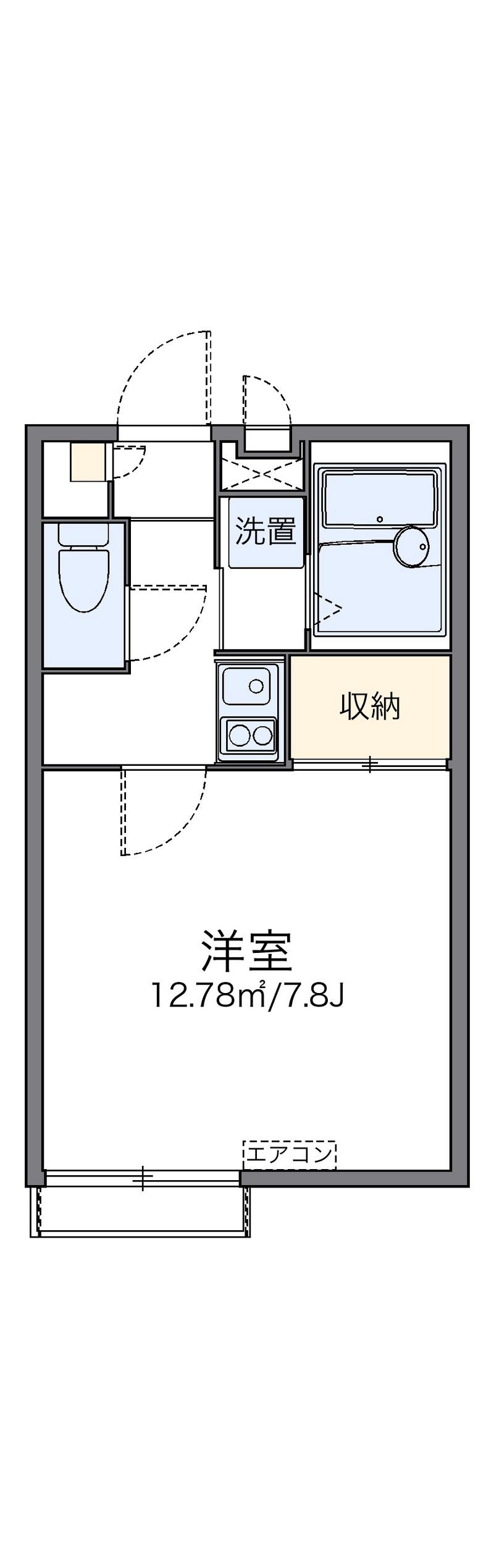 レオパレスアクト六木 間取図