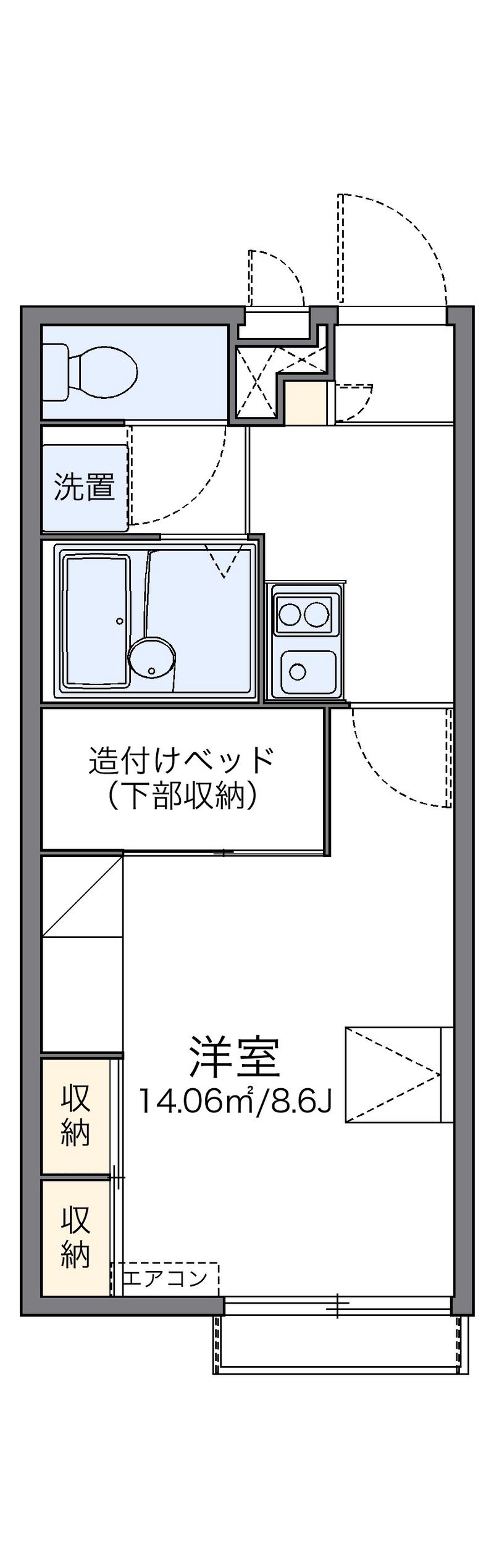 レオパレス星＆ナミ　Ｋ１０ 間取図