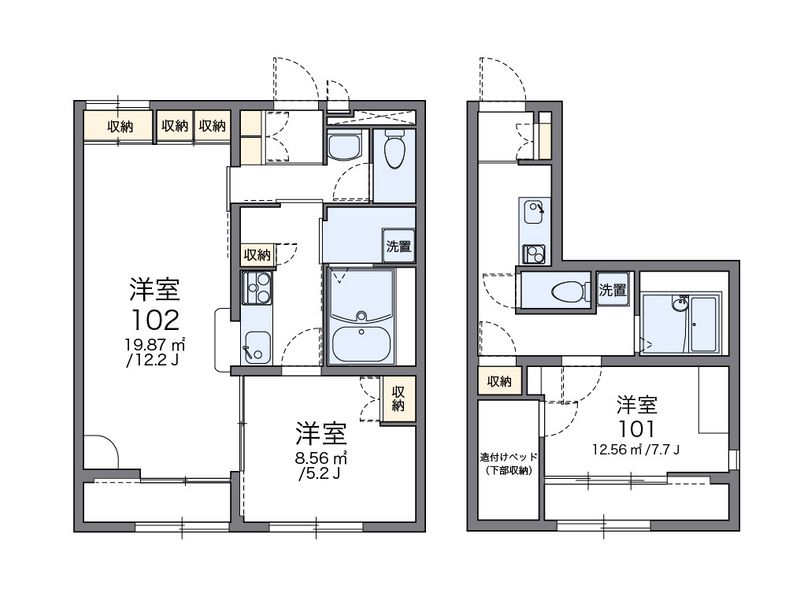 レオパレス飛躍館 間取図