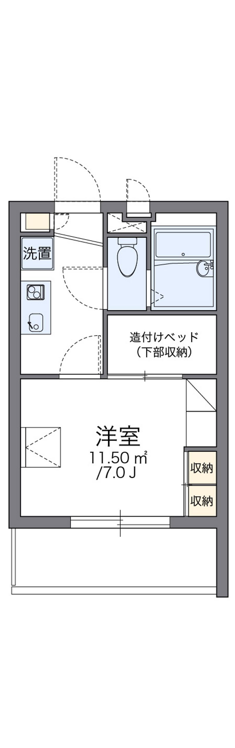 レオパレス中央 間取図